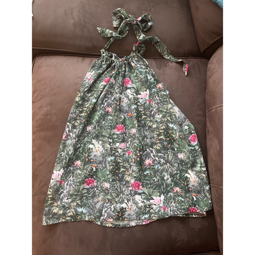H&M Tropical Forest Print Halter Top